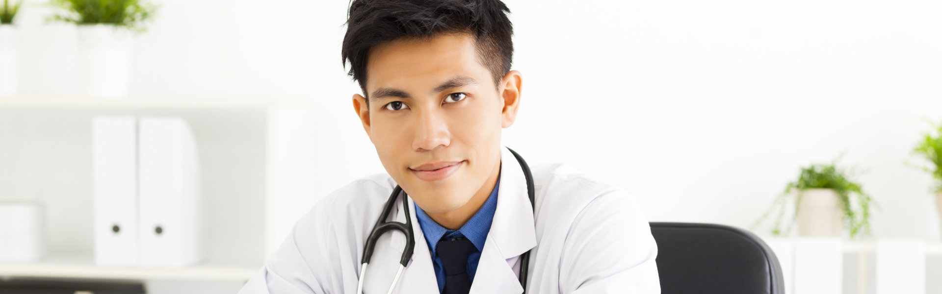 male doctor in the office